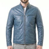 Blue Leather Jacket