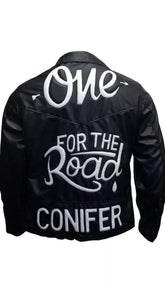 Arctic Monkeys One For The Road Alex Turner Black Leather Jacket, Sticker Patch