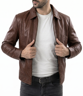 John Cognac Leather Jackets