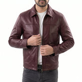 Maroon Leather Jacket