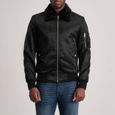 Clyde B-15 Bomber Jacket In Black