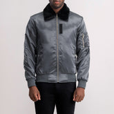 Clyde B-15 Bomber Jacket In Grey