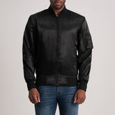 Quinton Ma-1 Bomber Jacket In Black