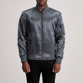 Quinton Ma-1 Bomber Jacket In Grey