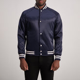 Xander Varsity Jacket In Blue