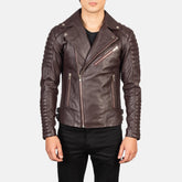 Zavrix Classic Maroon Motorcycle Jacket