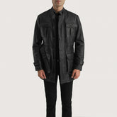 Dolf Leather Jacket In Black