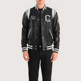 Liberte California Varsity Jacket Made From Black Leather