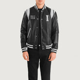 Liberte Illinois Varsity Jacket Made From Black Leather