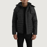 Malcolm Hooded Puffer Jacket In Black