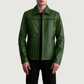 Shadowveil Mystical Green Leather Jacket