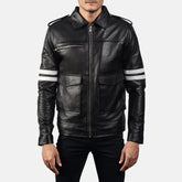 Dragonhide Leather Jacket In Black