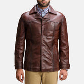 Vincent Alley Leather Jacket In Brown