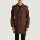 Half Life Leather Coat In Brown