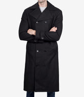 Kenney Mblack-long-wool-overcoat-mensen's Double-Breasted Black Wool Coat - Premium Finish