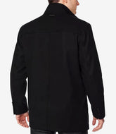 Rafferty Men's Black Wool Car Coat - Modern Tailored Fit