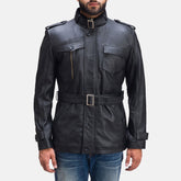 Hunter Leather Jacket In Black