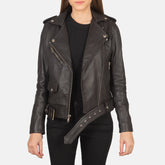 Zyra Street Biker Brown Leather Jacket