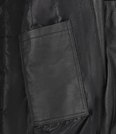 Men's Black Cowhide Leather Jacket with Shirt Collar