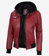 Burnshift – Red Rider Jacket with Removable Black Hood