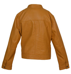Pelle Pelle Camel Brown Leather Jacket for Women