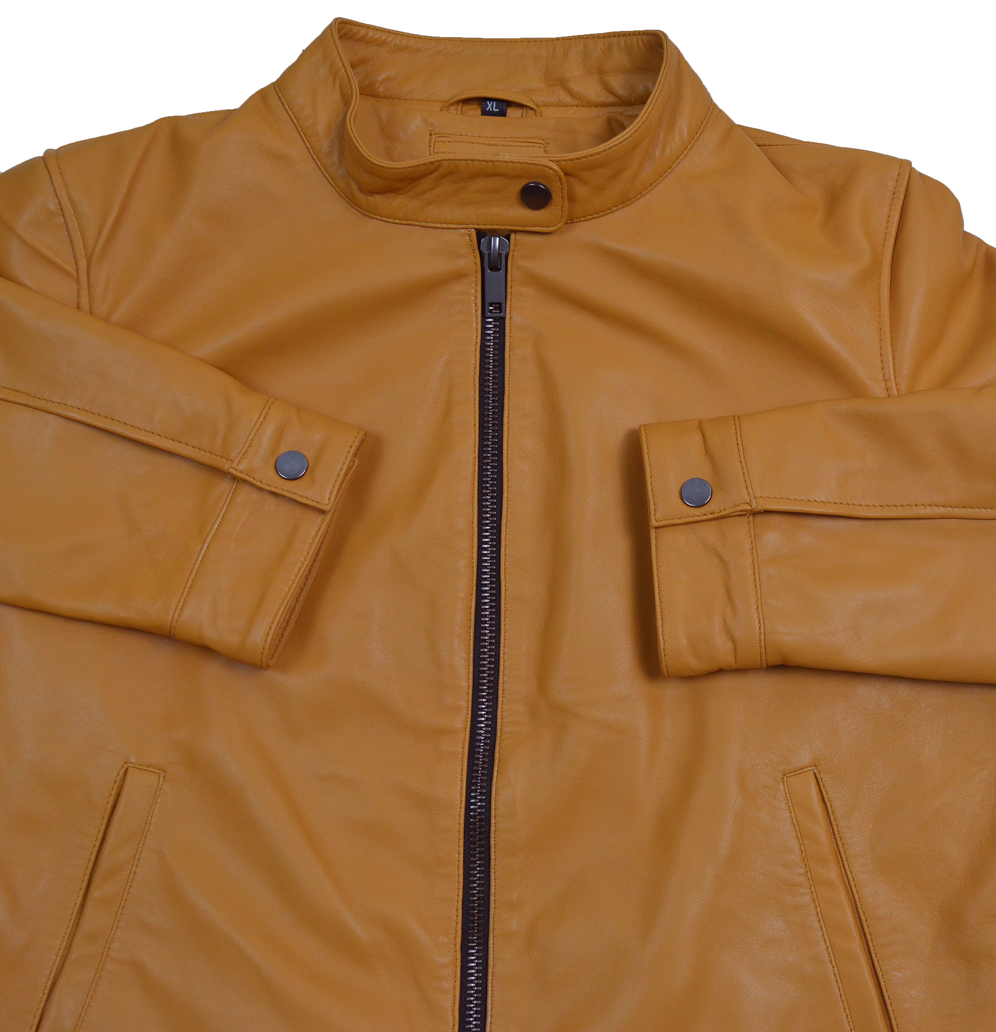 Pelle Pelle Camel Brown Leather Jacket for Women