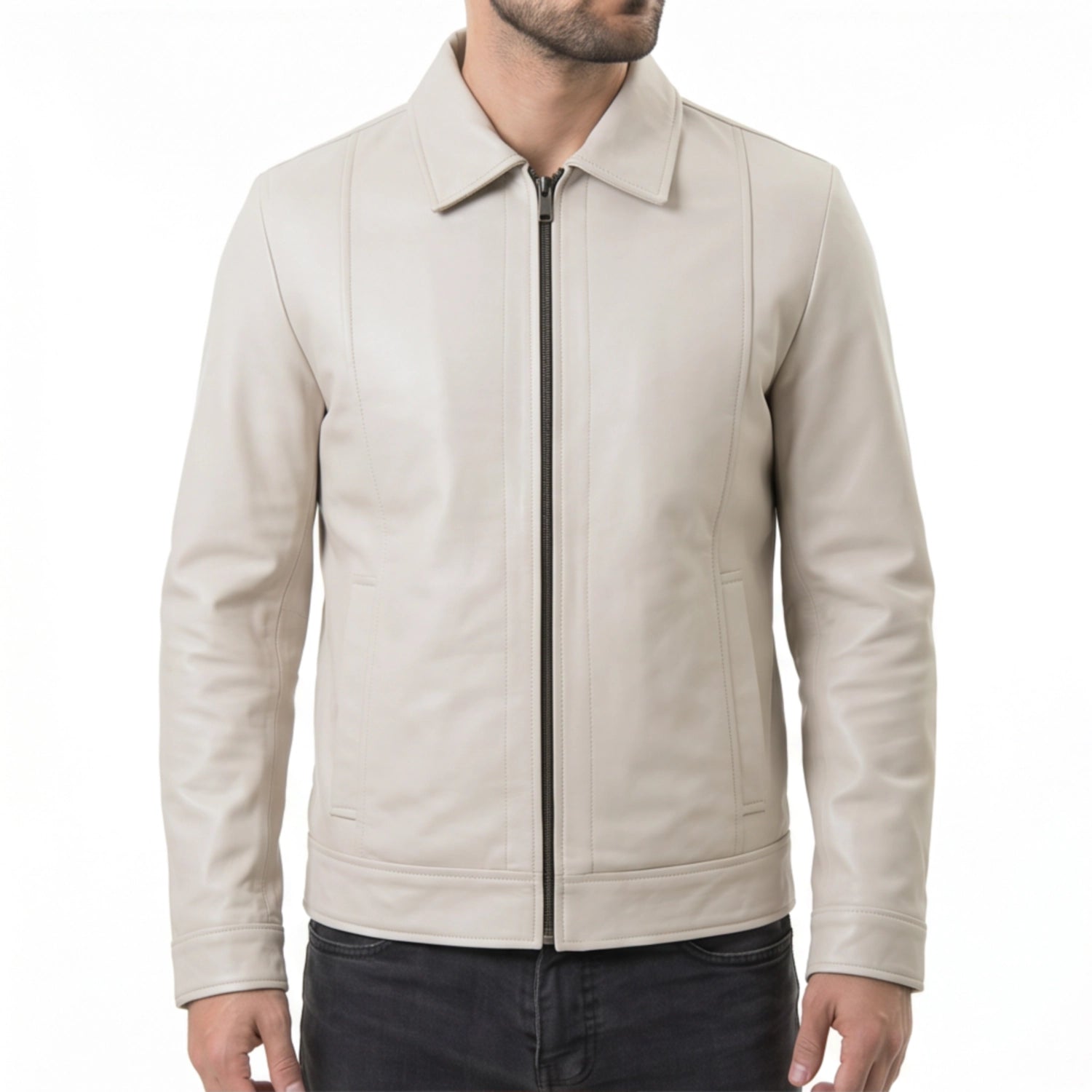 White Leather Jacket