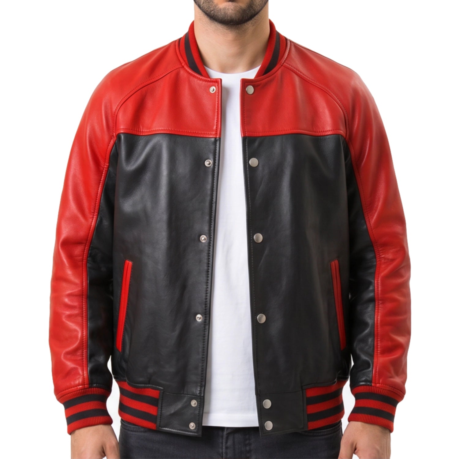 Leather Varsity Jacket
