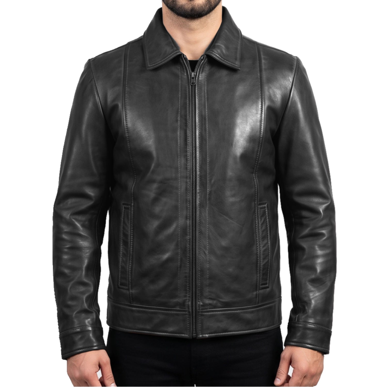Black Leather Jacket for Men