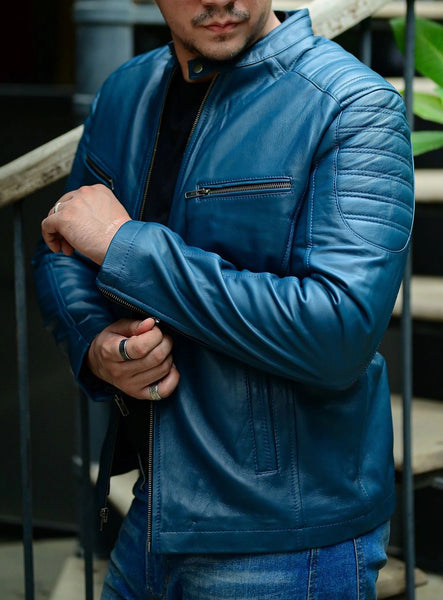 Blue Leather Jackets