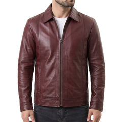 Burgundy Leather Jacket