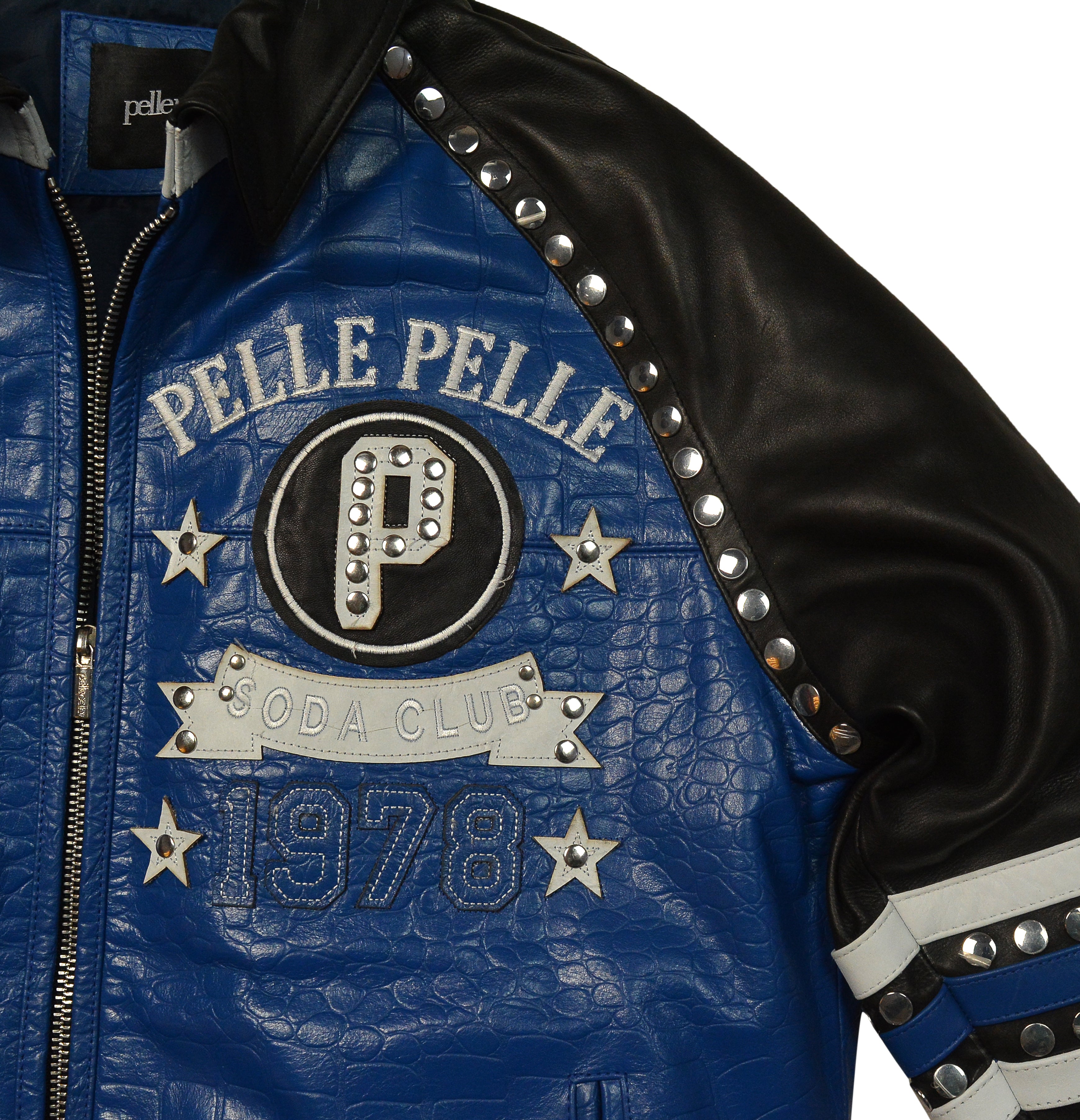 Pelle Pelle Blue Soda Club Leather Jacket