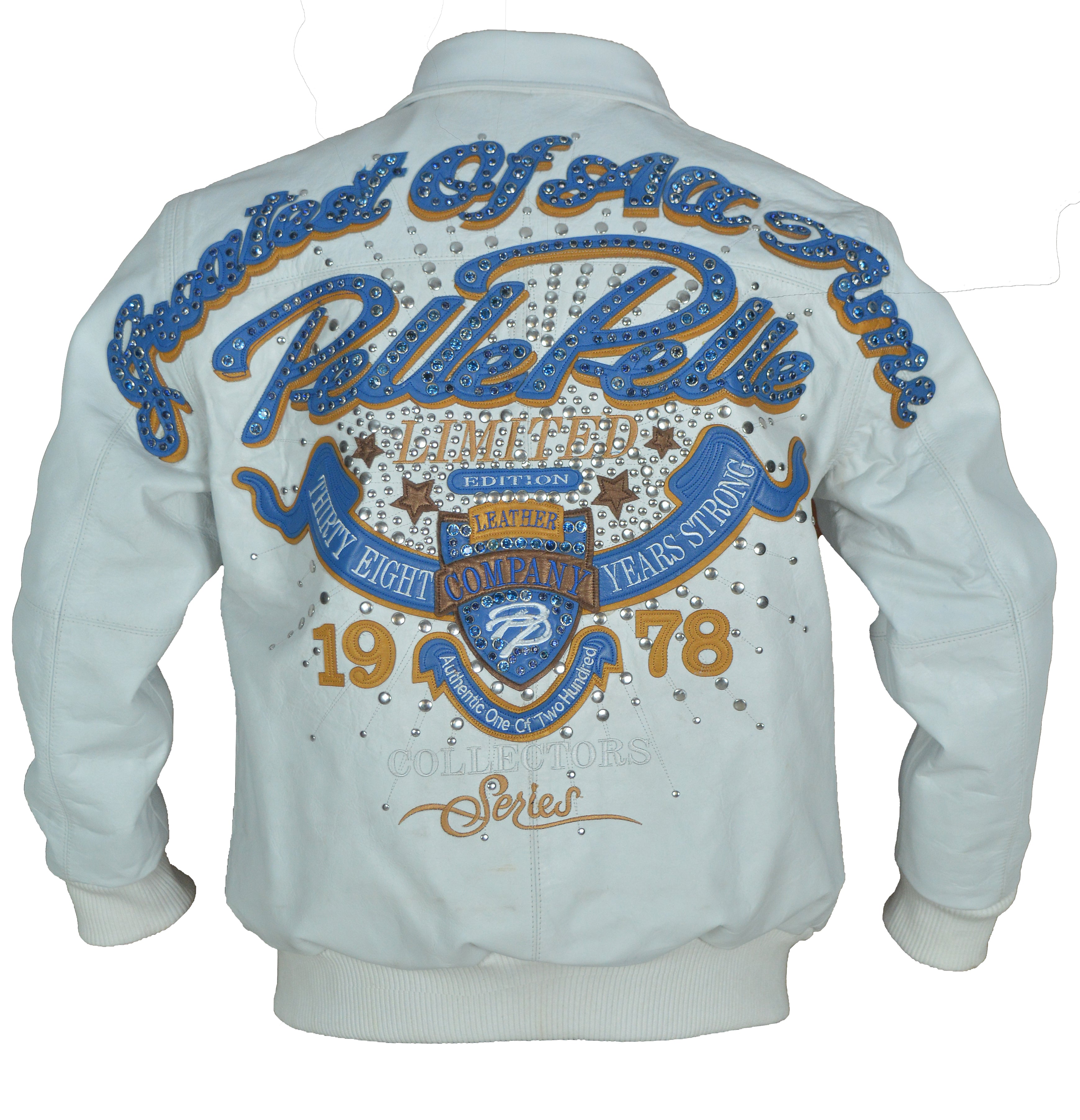 Pelle Pelle Greatest Of All Time White Real Leather Jacket