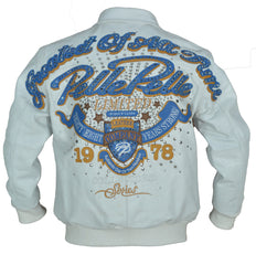 Pelle Pelle Greatest Of All Time White Real Leather Jacket