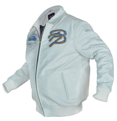 Pelle Pelle Greatest Of All Time White Real Leather Jacket