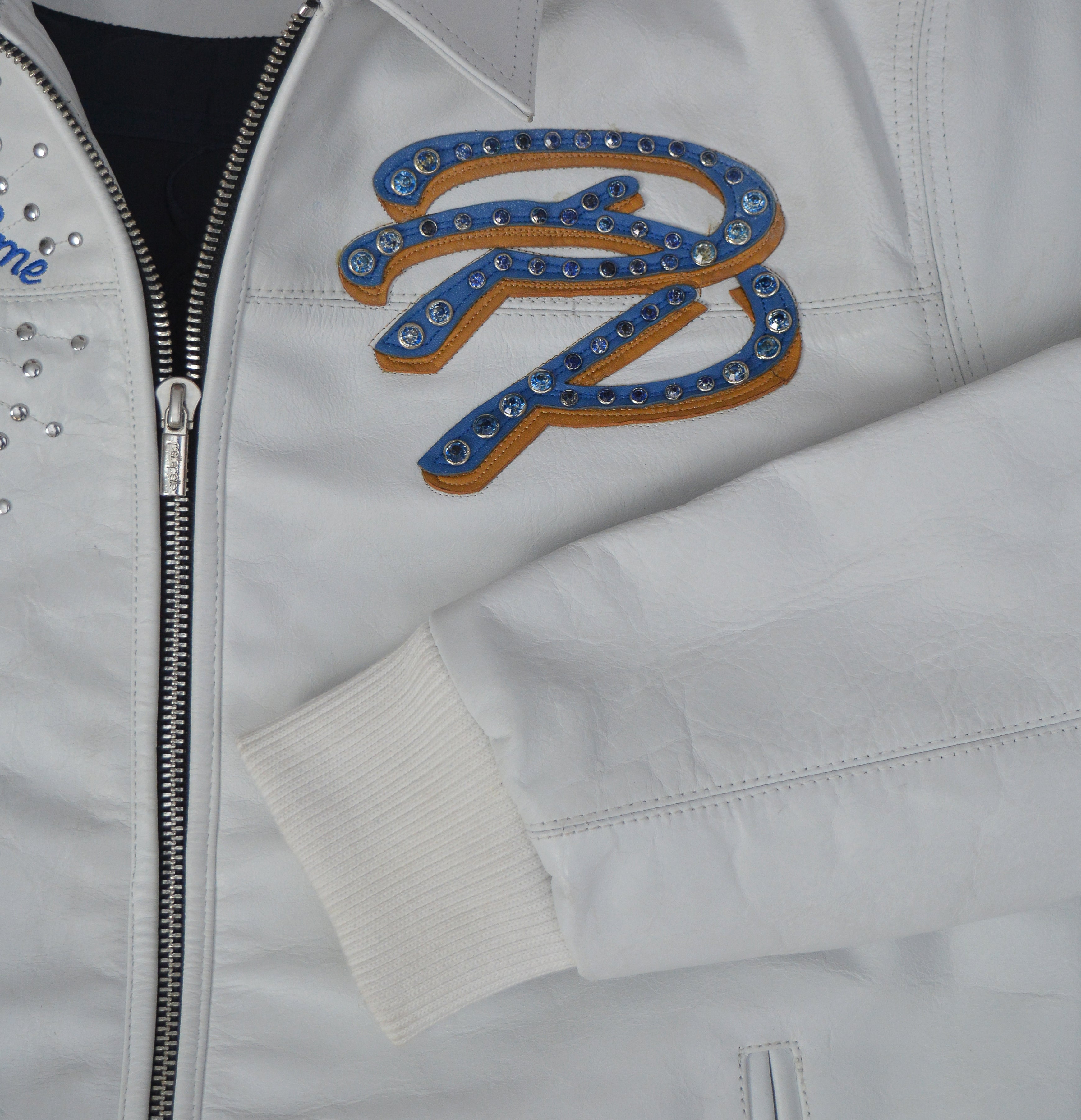 Pelle Pelle Greatest Of All Time White Real Leather Jacket