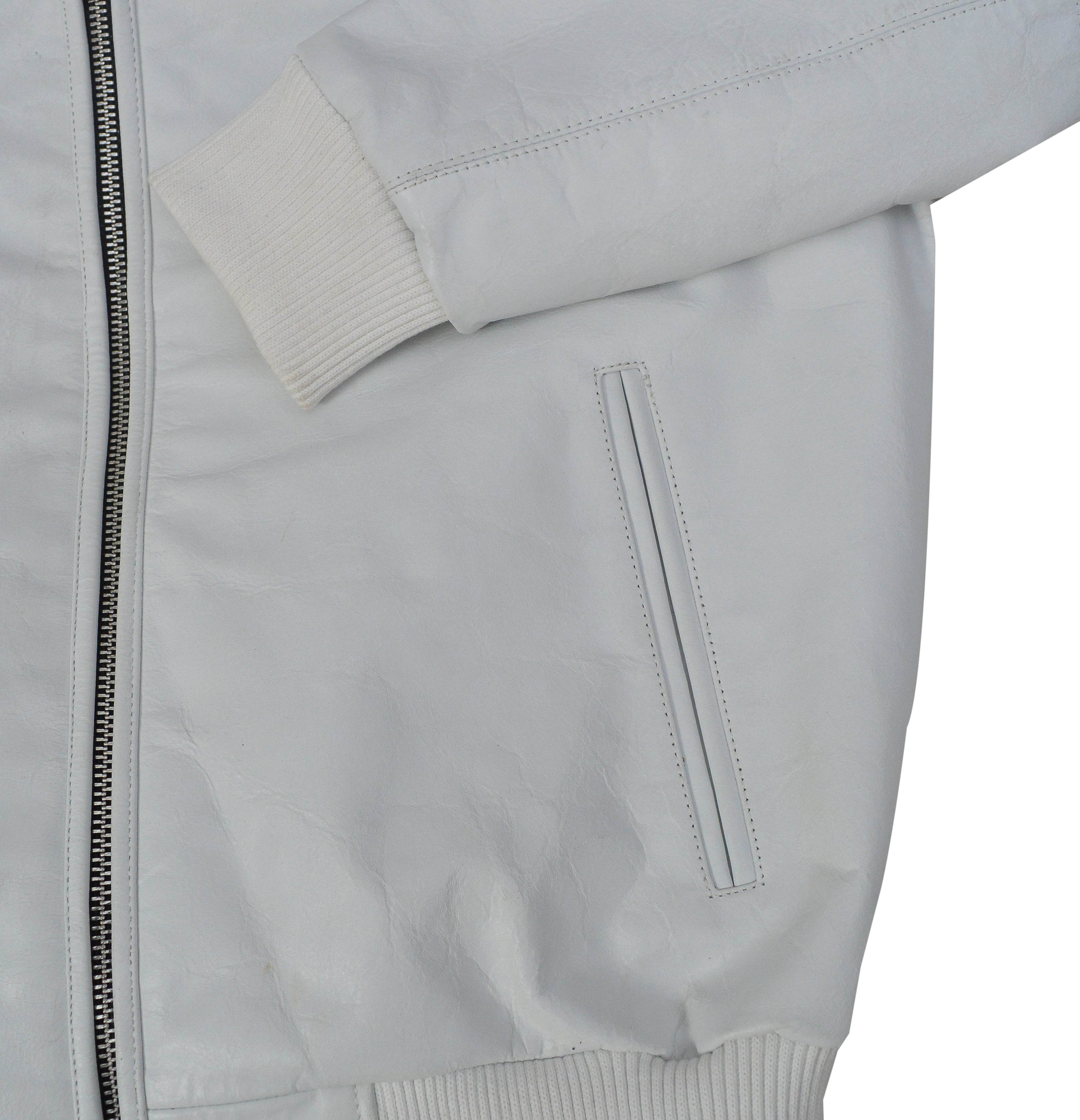 Pelle Pelle Greatest Of All Time White Real Leather Jacket