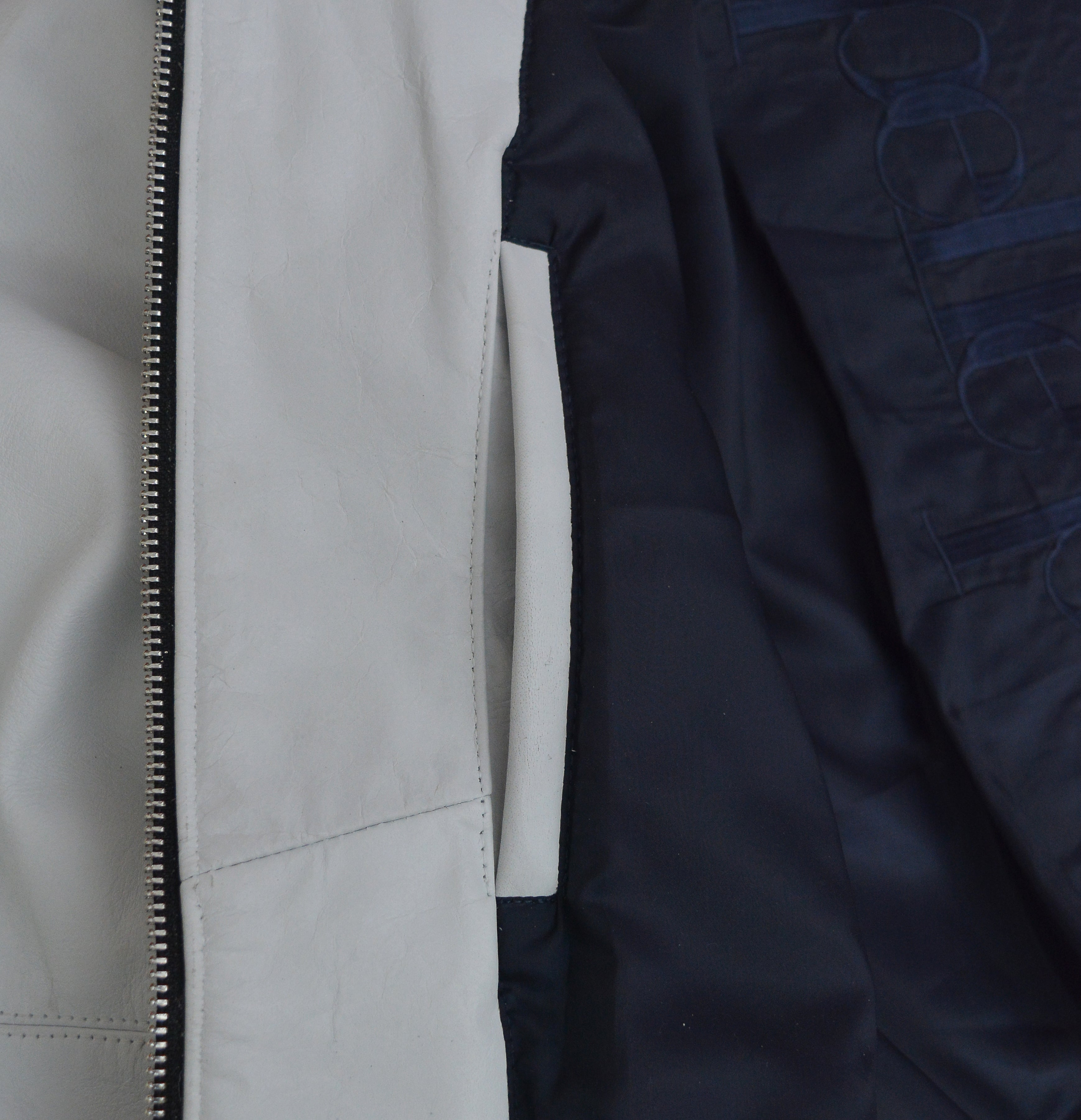 Pelle Pelle Greatest Of All Time White Real Leather Jacket
