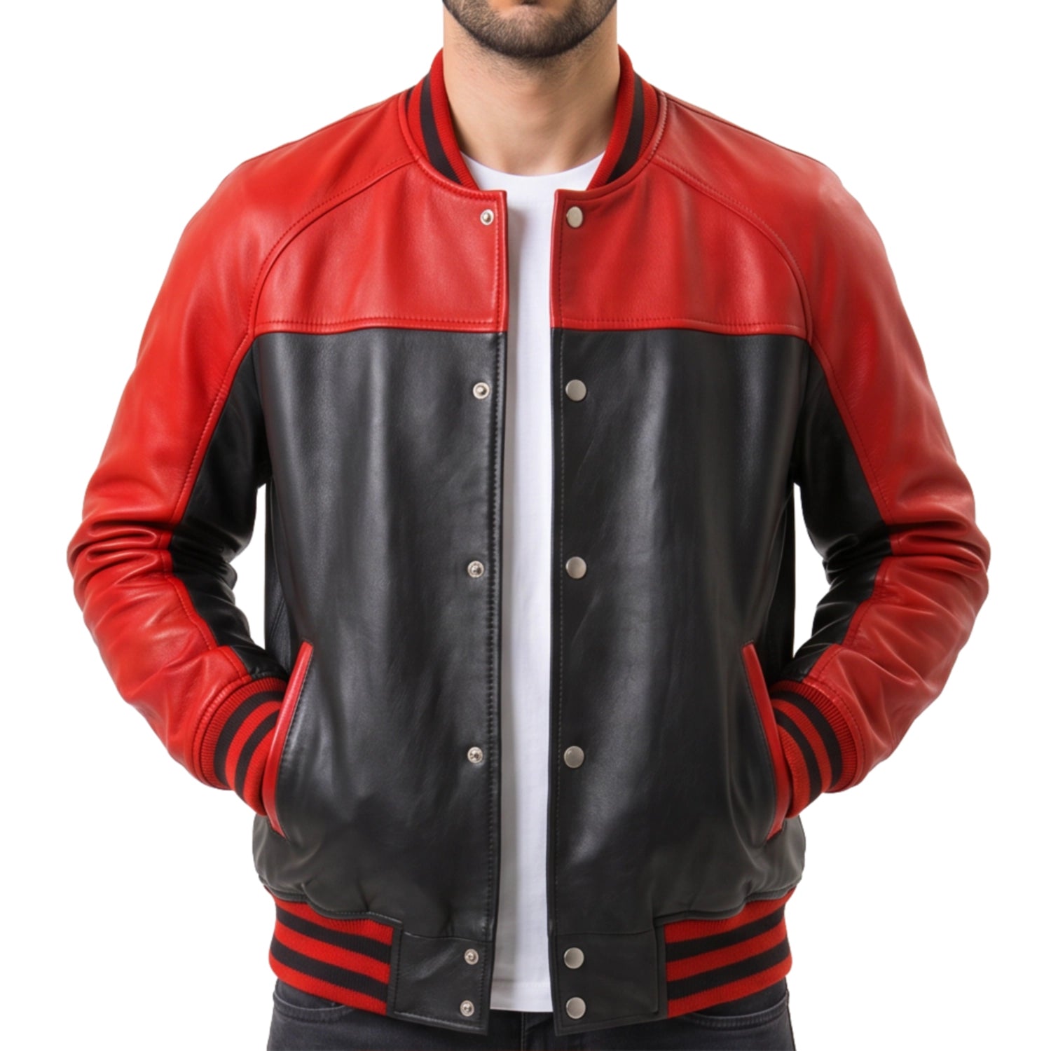 Leather Varsity Jacket
