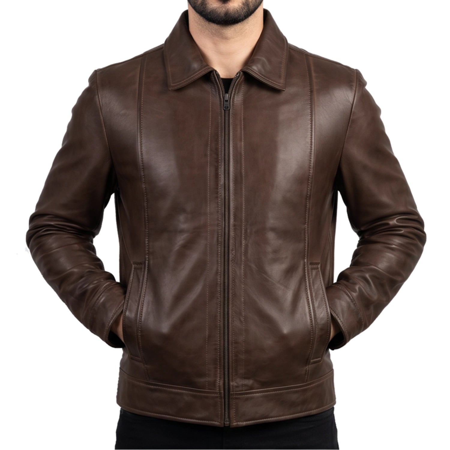 Vintage Brown Leather Jacket
