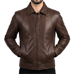 Vintage Brown Leather Jacket