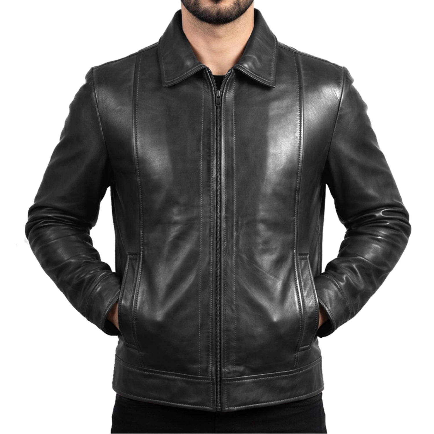 Black Leather Jacket for Men