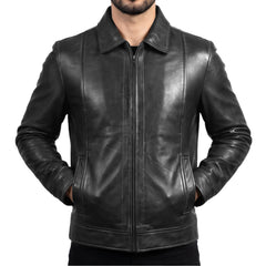 Black Leather Jacket for Men