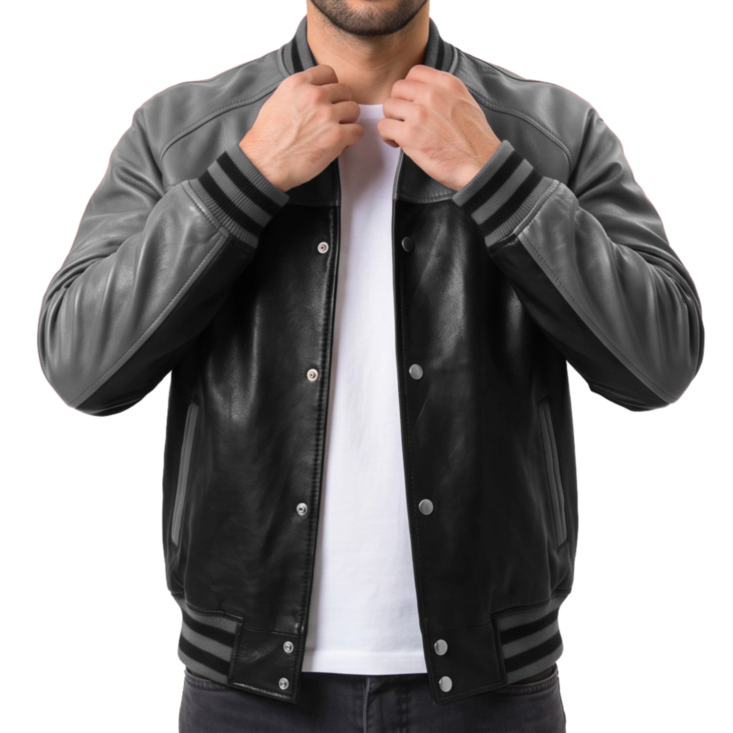 Leather Varsity Jacket
