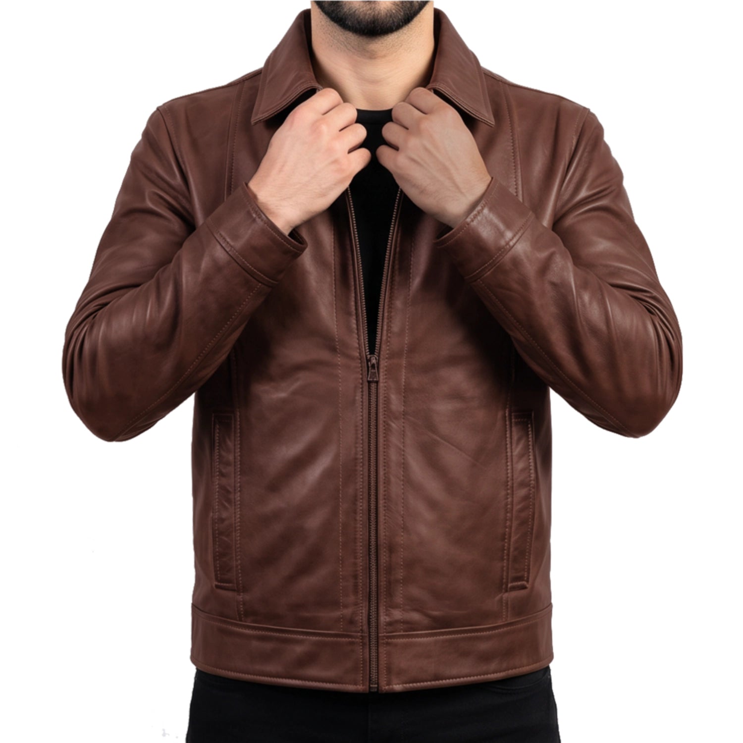 Light Brown Leather Jacket