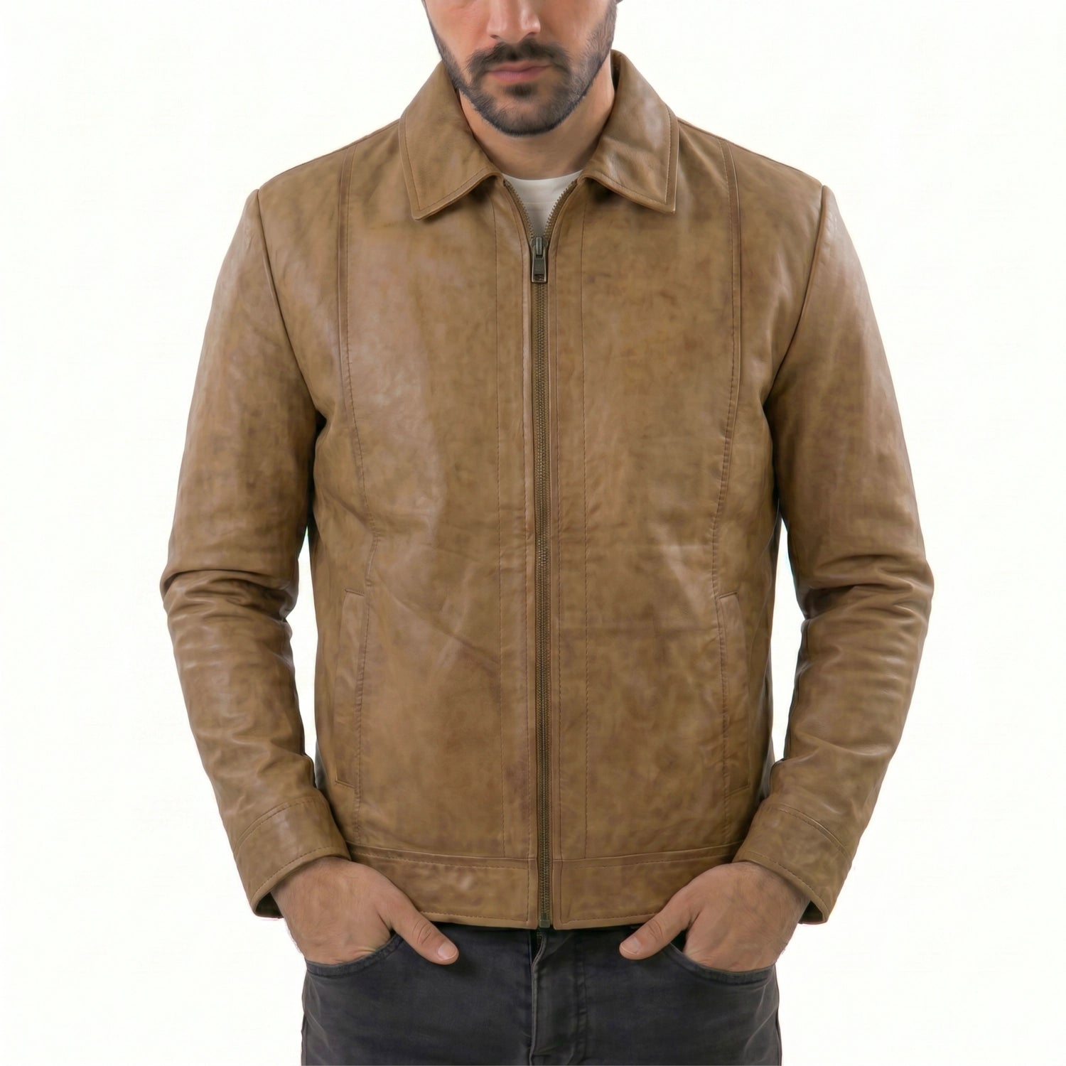 Camel Leather Jacket