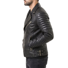 Armand Black Biker Leather Jacket