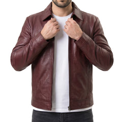 Burgundy Leather Jacket