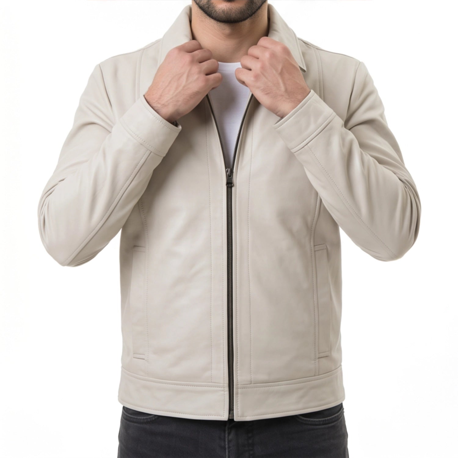 White Leather Jacket