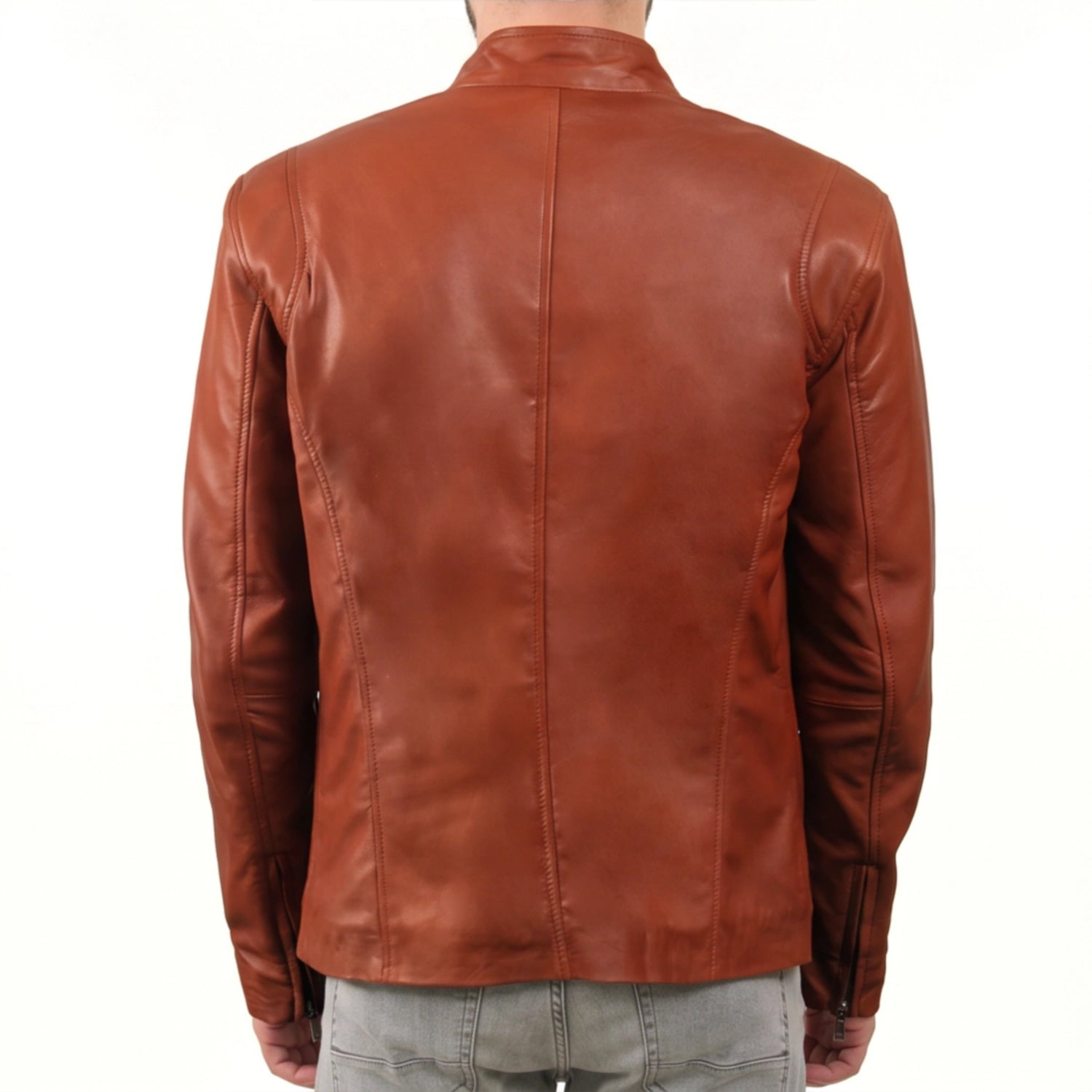 Tan - Brown Leather Jacket